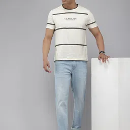 U.S. Polo Assn. Denim Co. Pure Cotton Striped Slim Fit T-shirt image 5