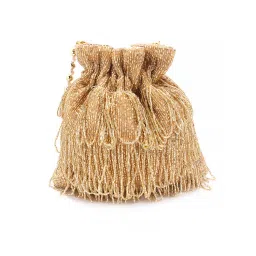 SWISNI Gold Casual Wear Potli For Women (S)-picture-10