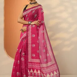 Libas Ethnic Motifs Silk Blend Handloom Saree-picture-29