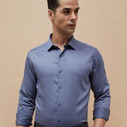 CODE by Lifestyle Men Slim Fit Spread Collar Solid Cotton Formal Shirt-picture-24
