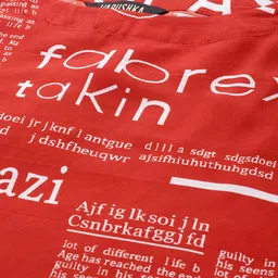 VARUSHKA Red Crepe Boxy Crop Top image 2