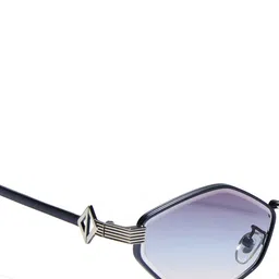 Voyage Unisex Blue Lens & Blue Oval Sunglasses with UV Protected 2697MG7522 image 4