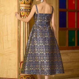 PURVAJA Jacquard Fit & Flare Midi Dress image 4