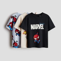 H&M Boys 3 Pack Printed Pure Cotton T-shirts-picture-13