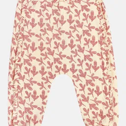 MINI KLUB Cotton Knit Leaves Printed Pant - Pink-picture-15