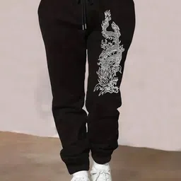 The Roadster Lifestyle Co Women Printed Loose Fit High-Rise Cargo Trousers-image-82