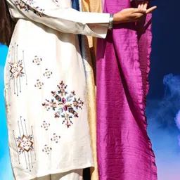 Phulkari Forever Colourblocked Cotton Silk Dupatta image 3