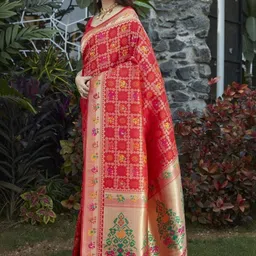 Moda Rapido Ethnic Motifs Zari Art Silk Handloom Banarasi Saree image 3