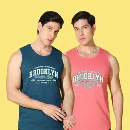 WOOSTRO Men Pack Of 2 Typography Printed T-shirt image 4