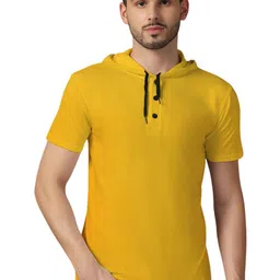 BEYOU FASHION Men Solid Hooded Cotton T-shirt-picture-38