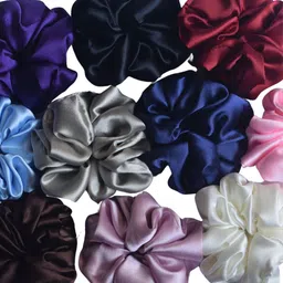 Curly Charmy Set Of 10 Satin Ponytail Holders image 2