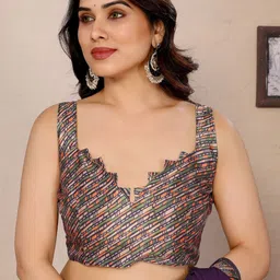 V3 FASHION STUDIO Woven Design Poly Georgette Saree image 2