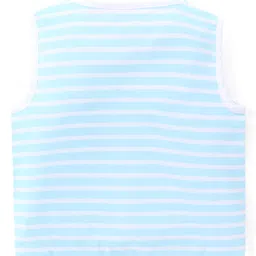 Babyhug 100% Cotton Woven Sleeveless Front Open Jhablas With Stripes & Animal Prints Pack of 5 - Multicolour image 5