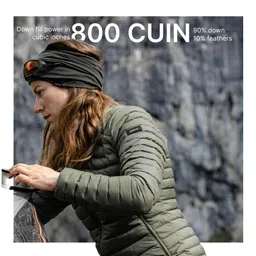 simond Women Trekking Down Jacket - MT100 -5°C Khaki image 3