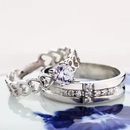 Lila Set Of 2 Couple Finger Rings image 1