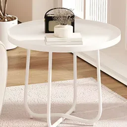 Arhat Organizers White Round Metal Coffee Table-picture-18