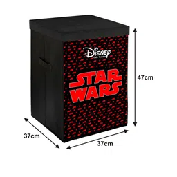 Kuber Industries Set Of 2 Blue & Black Disney Print Foldable Laundry Basket image 5