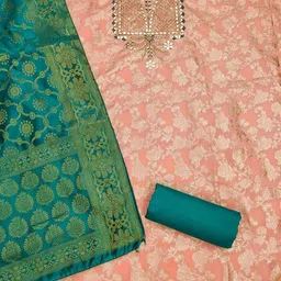 Panzora Embroidered Unstitched Dress Material image 4