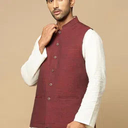 Fabindia Men Pure Cotton Nehru Jacket image 5