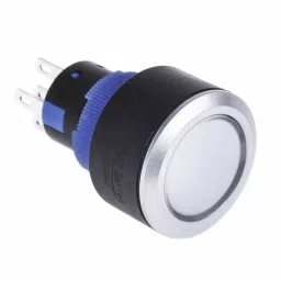 RS PRO Illuminated Push Button Switch Panel Mount 22.2 mm Cutout SPDT White LED 250 V AC, 1758908-picture-44