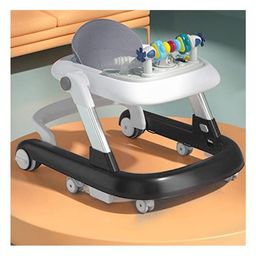 fab n funky Multifunctional 2 in 1 Baby Activity Walker With anti Fall Protection & Adjustable Height Without Foot Mat-Black-picture-6