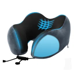 Billebon Cool Gel Travel Neck Pillow with Magnetic Fabric, Neck Support , Washable Cover - Grey-picture-24