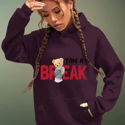 Parona Women Printed Hooded Sweatshirt-image-94