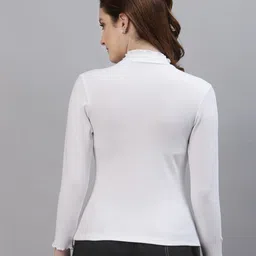 Friskers Pack Of 2 White Solid Fitted Tops image 4