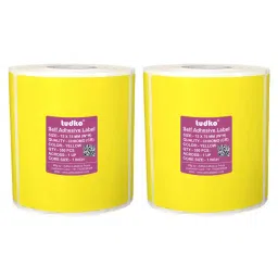 Tudko 75x75 mm 80 GSM 1 UP Self Adhesive Paper Label Yellow (Pack of 2 Pcs)-picture-30