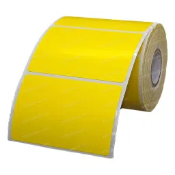 Tudko 75x50 mm 80 GSM 1 UP Self Adhesive Paper Label Yellow image 3