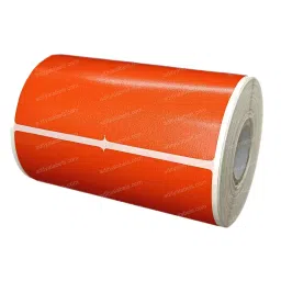 Tudko 50x75 mm 80 GSM 2 UP Self Adhesive Paper Label Orange (Pack of 2 Pcs) image 2