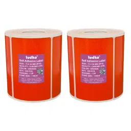 Tudko 75x50 mm 80 GSM 1 UP Self Adhesive Paper Label Orange (Pack of 2 Pcs)-picture-45