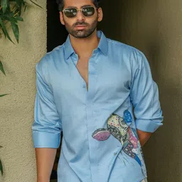 Befitting Animal Printed Slim Collar Cotton Casual Shirt-picture-18