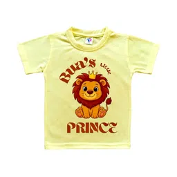Cute Pals Kids-Unisex Yellow Cotton Graphic Printed Tshirts-picture-54