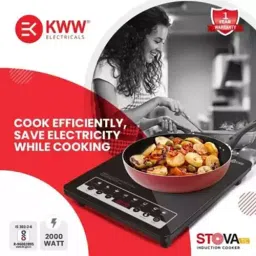 KWW INCO-2000 W-TC Stova TC-IC02 Induction Cooktop Crystal Glass Plate Black image 5