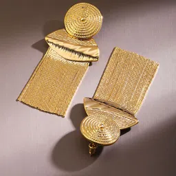 Rubans Voguish 22K Gold-Plated Contemporary Shaped Drop Earrings image 5