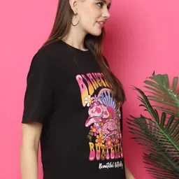 Tromko Graphic Printed Round Neck Drop-Shoulder Sleeves Cotton Relaxed Fit T-shirt image 2