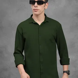 Nat Jastica Textured Spread Collar Modern Regular Fit Casual Shirt-picture-42