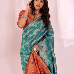 KALINI Woven Design Zari Kanjeevaram Saree image 2
