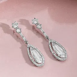 Rubans Rhodium Plated Cubic Zirconia & American Diamond Studded Jewellery Set image 4