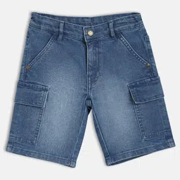 MINI KLUB Cotton Woven Mild Washed Shorts - Blue-image-35