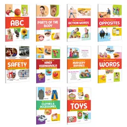 My First Book of ABC, Parts of the Body, Action Words and more :- early childhood education books, values and discipline books, interactive picture books for kids | Pack of 10 book-image-63