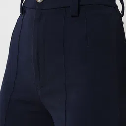 Kotty Women Colourblocked Regular Fit High-Rise Easy Wash Flat-Front Trousers image 3