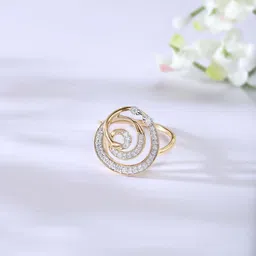 Mia by Tanishq Gold and Diamond Swirl Vibes Ring-picture-27