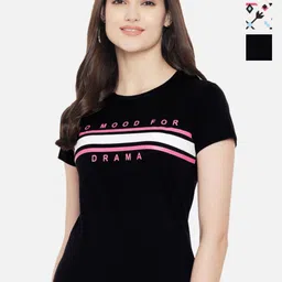 Dreambe Women Pack Of 3 Striped Round Neck Cotton T-shirts-image-22