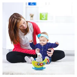 PLUSPOINT Astronaut Toys for Kids Musical Wobbler Toy - Multicolor Swaying Melody and Interactive Toy for Kids with Music and LED Lights Playful & Fun Birthday Gift for Children image 5