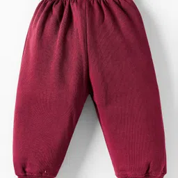 Tango Knit Full Sleeves Winter Wear Fleece Sweatshirt & Lounge Pant Set with Life is Good Print - Wine image 5