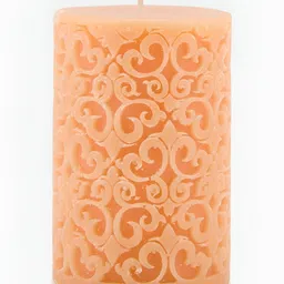 Fabindia Orange 1 pieces Pillar Candle image 2