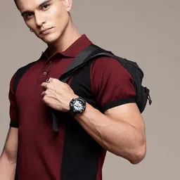 The Roadster Life Co. Striped Polo Collar Pure Cotton T-shirt-picture-42