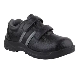 Fuel Metallic Toe Safety Shoes PVC Single Density Low Ankle BlackSynthetic Leather for Women Size UK4, Riga-picture-13